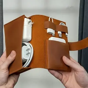 Travel Electronic Storage Bag, Multi-Compartment Cable Organizer, Portable Power Bank and Small Accessories Holder, Essential Travel Accessory