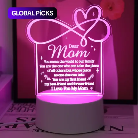 To My Mom Letter-Pattern LED Night Light, USB-Powered Glowing Letter Lights, LED Light Letters, Desktop Decorative Light, Night Lighting, Creative Gift for Mom on Birthdays and Mother's Day #GLOBAL PICKS