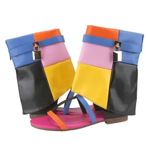 Belovely Vintage flat gladiator sandals for women sandals Casual summer patchwork sandals Footwear Girl Shoe Walking Shoes Colorful Comfort Dress Nail Bedroom