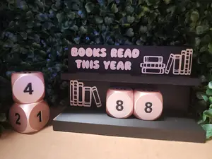 Booktok book tracker counter shelf decor