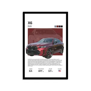 BMW X6 Silk Stylish , Vintage Automotive Decor, Car Enthusiast Wall Art, Gift for Him, Unique Home Decoration Poster