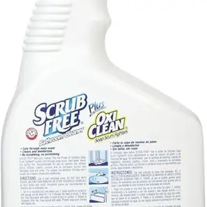 Scrub Free OXICLEAN Soap Scum Cleaner - Lemon Bathroom Cleaner for Soap Scum Removal - Very Good Cleaning Capability
