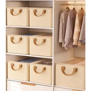 Clothing Storage Box Home Wardrobe Foldable Moisture-Proof Dust-Proof Storage Box Large Capacity for Clothes Pants Organizer Box