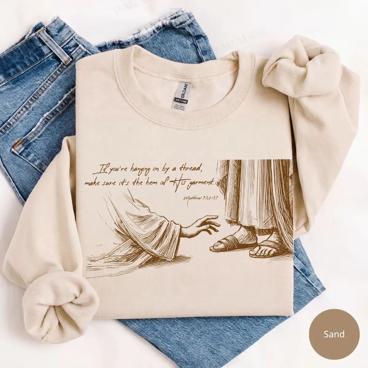 Christian Faith Sweatshirt OR T-Shirt, Inspirational Bible Verse Crewneck, Jesus Graphic Pullover, Cozy Religious Gift for Women