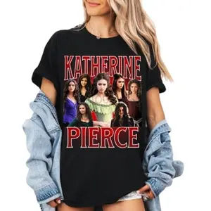 Stylish Katherine Pierce Vampire Diaries 90s Bootleg Tee Retro Vintage Unisex T-shirt Tshirt