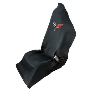 Seat Armour Corvette C6 Black Seat Cover Towel2GO - Universal Fit Soft Machine Washable - Easy Install, Multipurpose Seat Cover