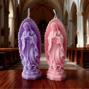 Goddess Madonna Scented Candle, European Style Portrait Candle Ornament, Mother's Day Birthday Gift, Festival Gift, Wedding Decor, Party Gift