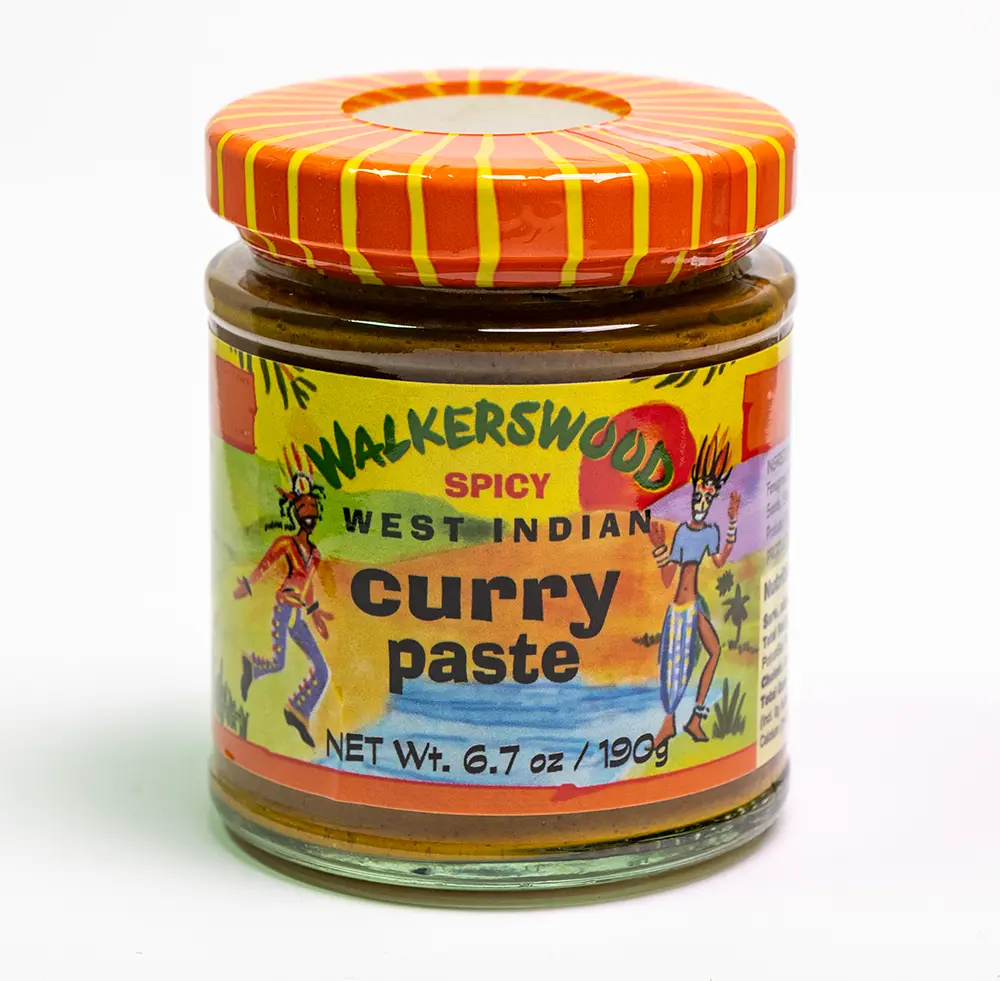 Walkerswood Traditional Spicy West Indian Curry Paste - Flavor-Packed Jamaican Spice, 6.7 oz Single Bottle