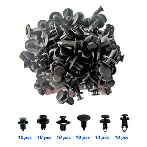 Car Body Trim Clips, 6 Sizes Universal Plastic Push-Button Rivet Kit, Fits Most Cars Trucks Suvs Bumper Fender Trim