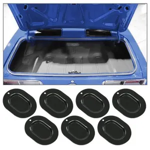 New 7PC Metal Trunk Floor Pan Drain Plug Plate Set Firebird Camaro GTO Chevelle