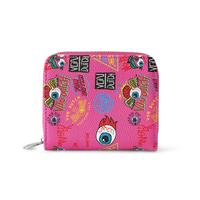 Jax Print Zip-up Wallet - Hot Pink