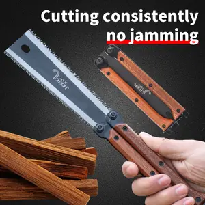 1-Piece Japanese Folding Double-Sided Saw, -Carbon Steel Double-Blade Hand Saw, Precision Fine-Tooth Hand Saw, Double-Blade Woodworking Three-Speed Saw, Suitable for Woodworking, DIY Projects, and Precision Cutting, Portable Cutting Tool Cordless Torque R