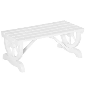 Wooden Garden Bench Two Seater Backless Bench For Entryway Or Poolside Heavy Duty Fir Wood Embodies Rustic Comfort