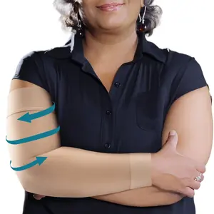 Compression Lymphedema Arm Sleeves for Women - 20-30 mmHg, Pack of 2, Beige, S - Medical Arm Brace for Swelling, Edema, Circulation