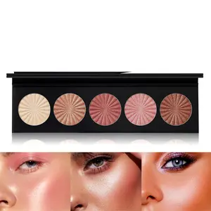 Highlighter Powder Palette, Makeup Palette Facial Bronzers Waterproof Long Lasting Brilliant Lighten Skin Color  Radiant Cosmetic Radiant Cosmetic