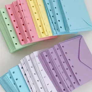 1set/10Pcs Storage in A7 loose leaf shell ledger, colored envelope materials, stickers, notes, classification, storage bags, paper bags