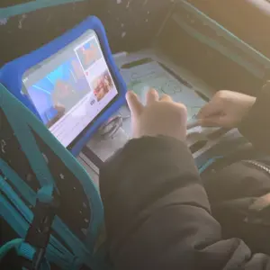 ECOFANTASY Kids Travel Tray - Waterproof Carseat Table Top - Car Seat Tray for Toddler - Travel and Road Trip Essentials Kids - Lap Desk with Storage - Best Toddler Christmas Gift - Black Friday Cyber Monday