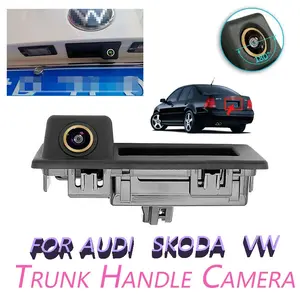 Car Trunk Handle Rear View Camera for Audi A4 A5 S5 Q3 Q5 for VW Golf Passat Tiguan Touran Jetta Touareg B6 B7 --- ensuring comprehensive coverage for safe parking.