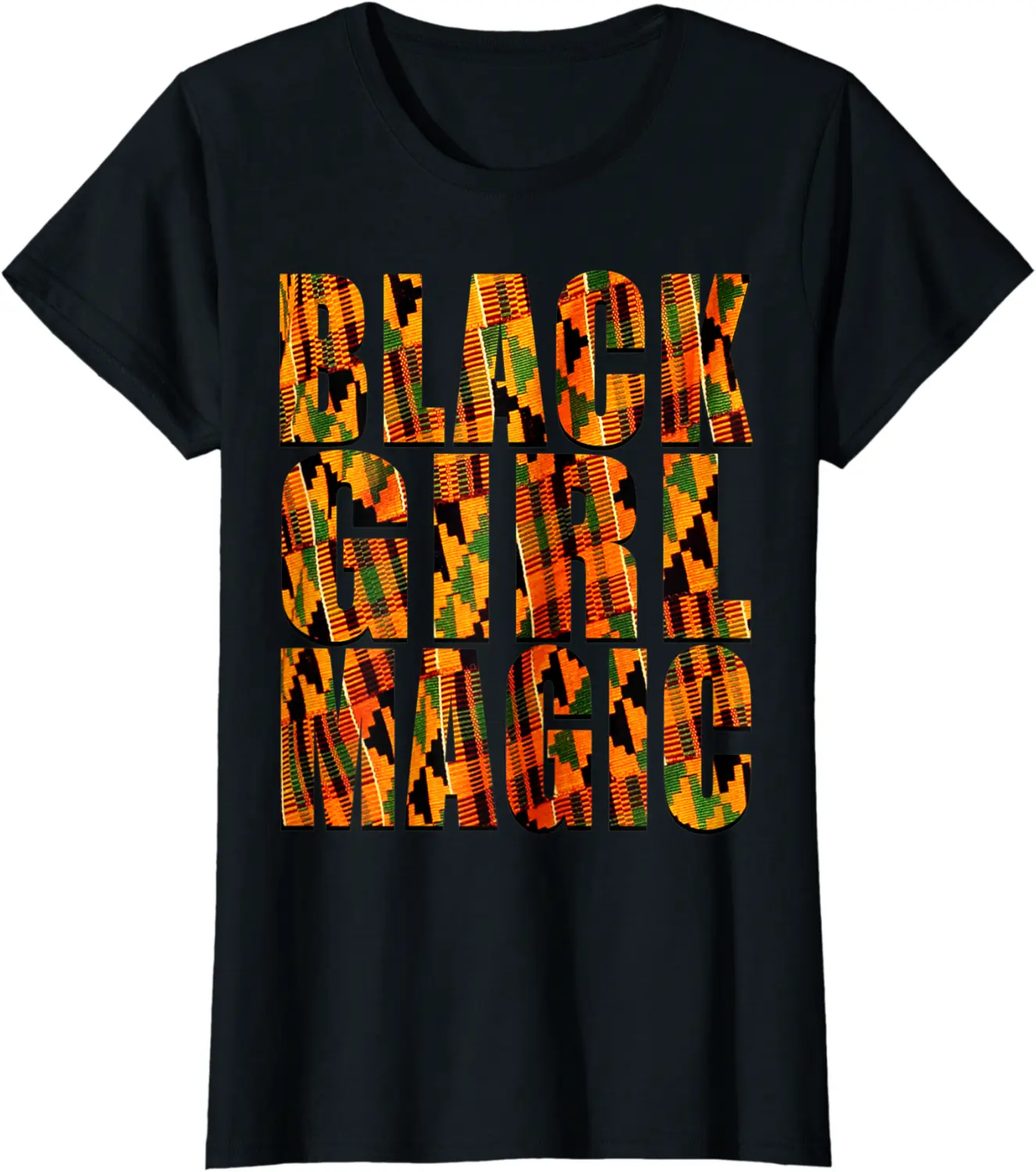 Oheneba: Black Girl Magic Ghana Kente Pattern Melanin Pride T-Shirt - Margaritahe Shop 90B07PGV6YP7