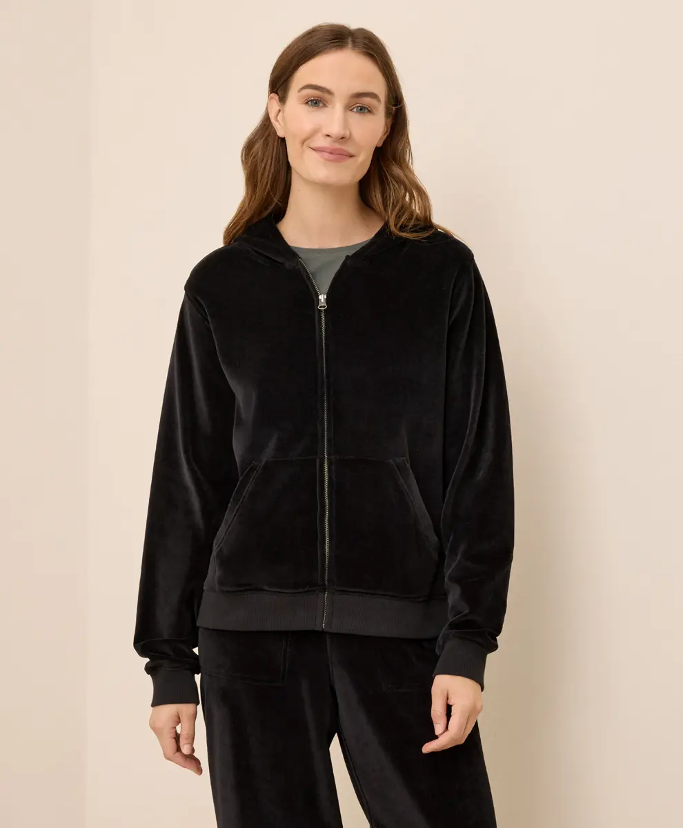 Women's Organic Pure Velour Zip Hoodie