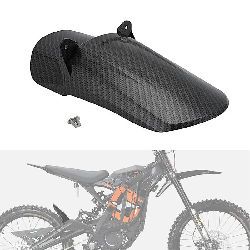 Rear Shock Fender Imitation Carbon Fiber RearShock Absorber Mudguard Fender Rear Cushion Fender Mud Guard Replacement Motorcycle Parts for Electric Dirt Bike Surron Light Bee Sur Ron S X Segway X160/X260 Motor Parts Accessories