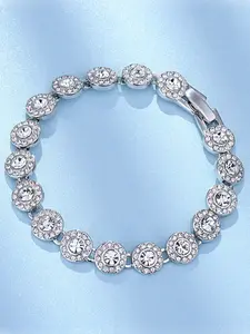 2025 Fashion Jewelry Original New Product Angel Bracelet Shining Tennis Crystal Necklace Women's Luxury Festival Gift, Dainty Crystal Bracelet, Fashionable Bracelet