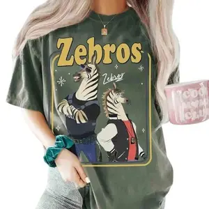 Zebros Horse Signatures Zootopia Retro Tee for WDW Family Vacation 2026 Cotton Fit