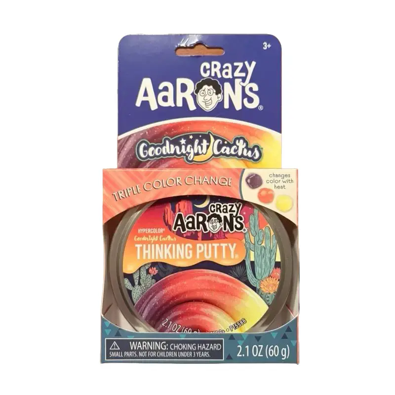 Authentic Crazy Aaron’s Goodnight Cactus Triple Color Change Thinking Putty