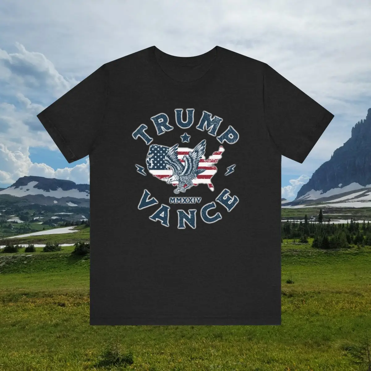 Trump Vance 2024 Retro T-Shirt - Political Donald JDVance Bella+Canvas Tee Shirt