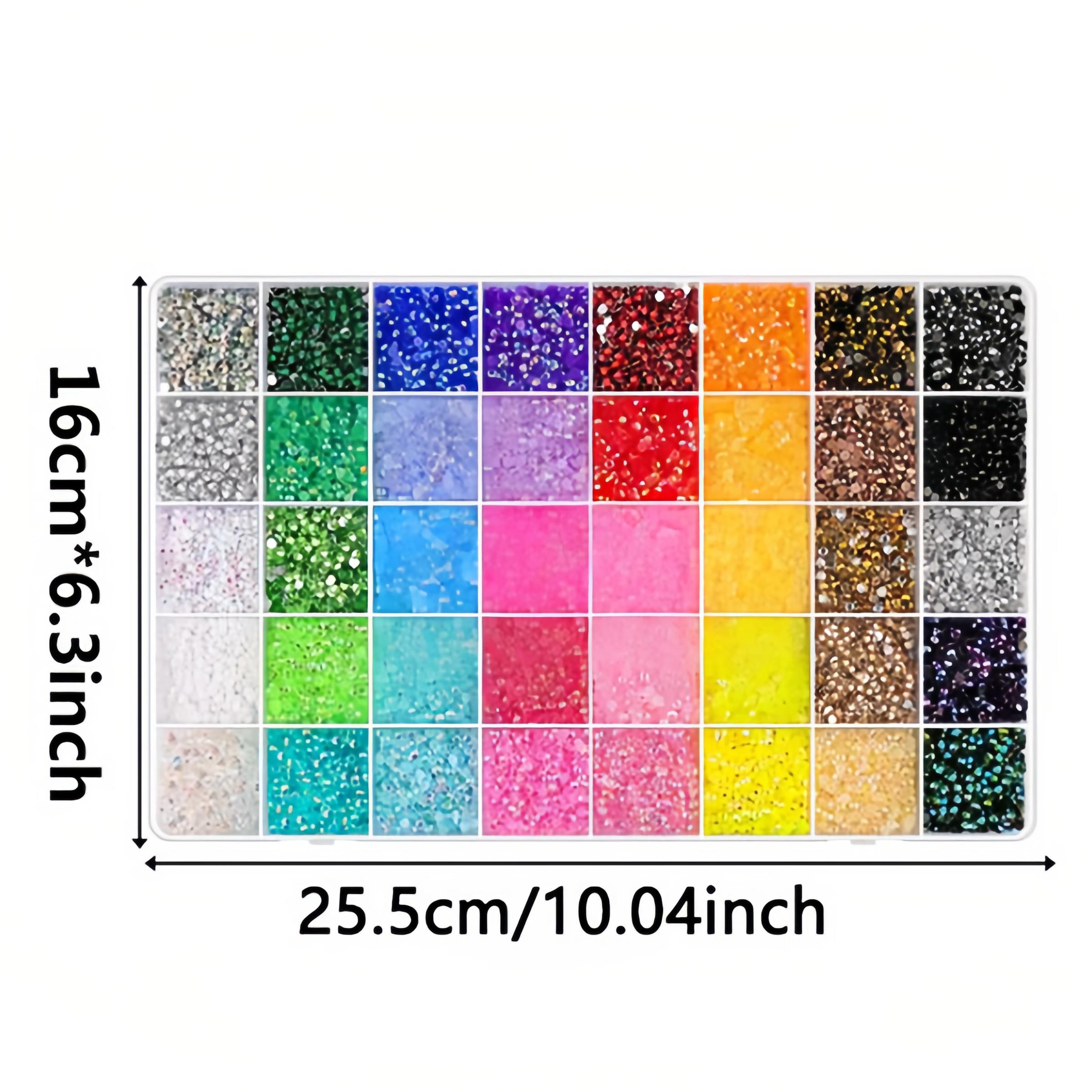 32000Pcs 40-Color 3mm Jelly Rhinestones Kit | Multicolor Flatback Resin Gems for Bedazzling, Includes Tools & Tweezers for DIY Crafts, Nail Art, Clothing, Shoes & Phone Decor