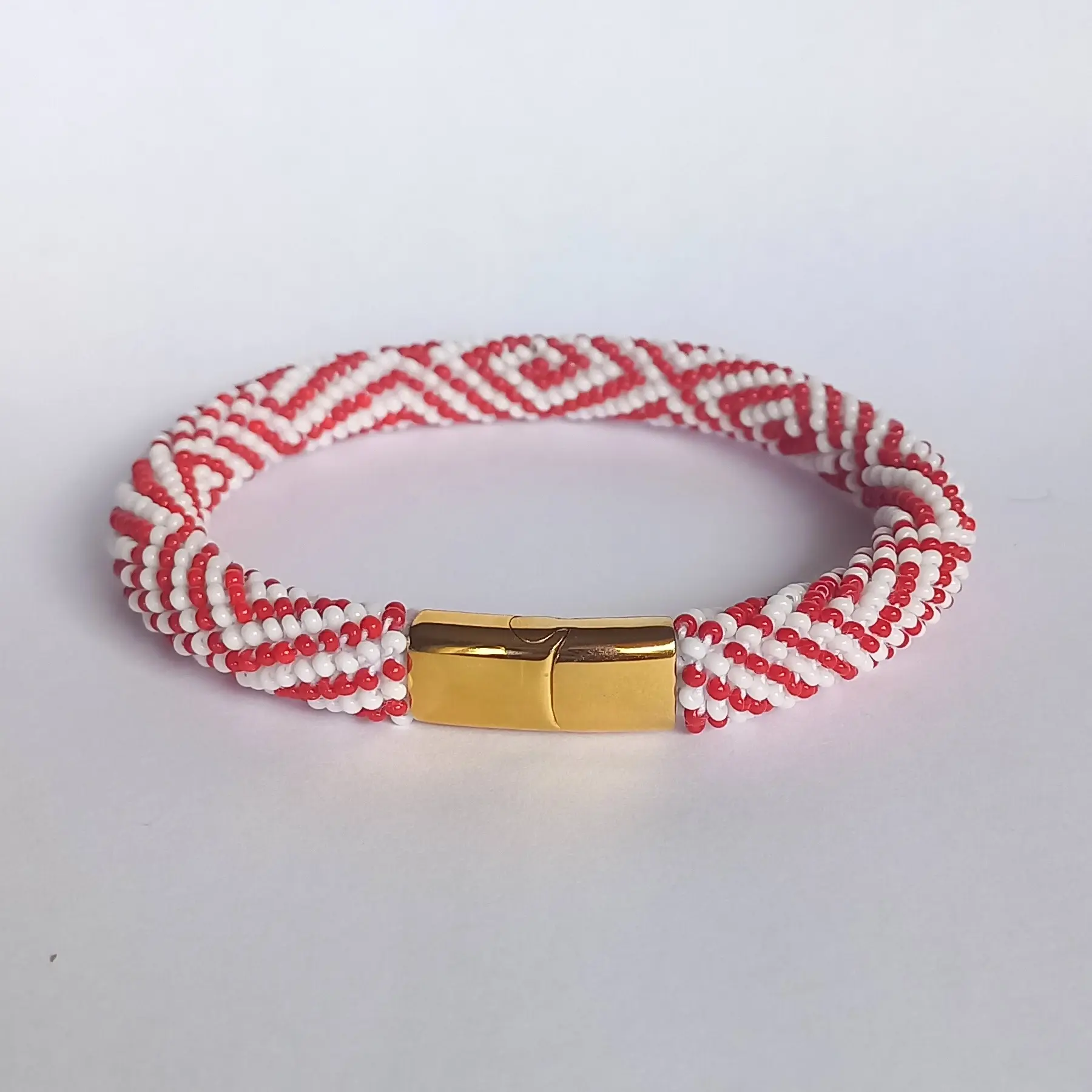 Ilde de Shango with Magnetic Stainless Steel Closure by ilenes Elekes - Elegant Beaded Crochet Bracelet for All Ages