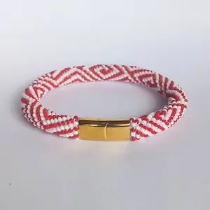 Ilde de Shango with Magnetic Stainless Steel Closure by ilenes Elekes - Elegant Beaded Crochet Bracelet for All Ages