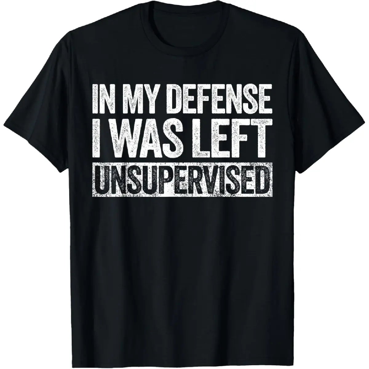 Men's "In My Defense" Funny Graphic Tshirt - Comfy Breathable Cotton Tee in a Classic Relaxed Fit for Casual Wear, Shortsleeve