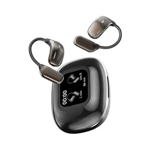 Bluetooth 5.4 Open Ear Earbuds – 50H Total Playtime, IPX5 Waterproof, 1.3" LCD Color Touch Screen, Ultra-Lightweight, Magnetic Charging Case, Supports 156+ Languages for Menu & Prompts