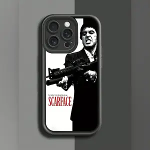 Case for iPhone 16 Pro Max 15 Plus 14 13 12 11 XS XR gangster Pattern Drop Protection Shockproof Soft Silicone smartphone Cover Protector Protective Casing Cellphone