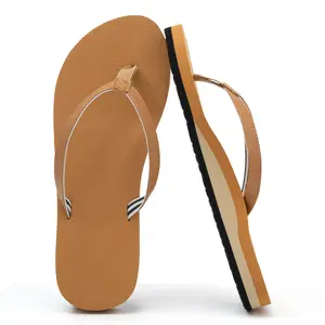 Women's arch support flip flops, comfortable yoga mat, shock-absorbing orthopedic leather sandals