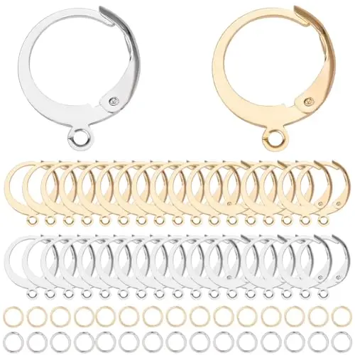 80pcs Leverbacks & 100pcs Open Jump Ring