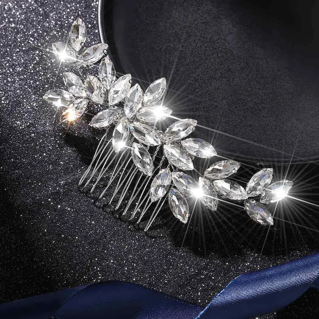 Wedding Hair Comb  Rhinestone Bridal Hair  Sparkly Hair Accessories for Brides and Women ()