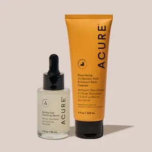 Acne Kit - Resurfacing 1% Glycolic Acid & Unicorn Root Cleanser & Zombie Cell Clarifying Serum
