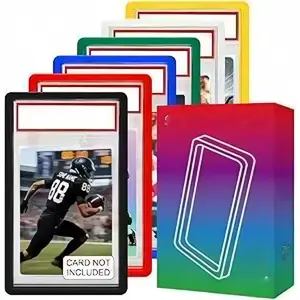 2 Sets 4 Pieces Silicone Card Sleeves & Inner Board Set, Psa Card Protection Case, Tcg Collectible Sports Game Cards Holder, Trading Card Sleeve
