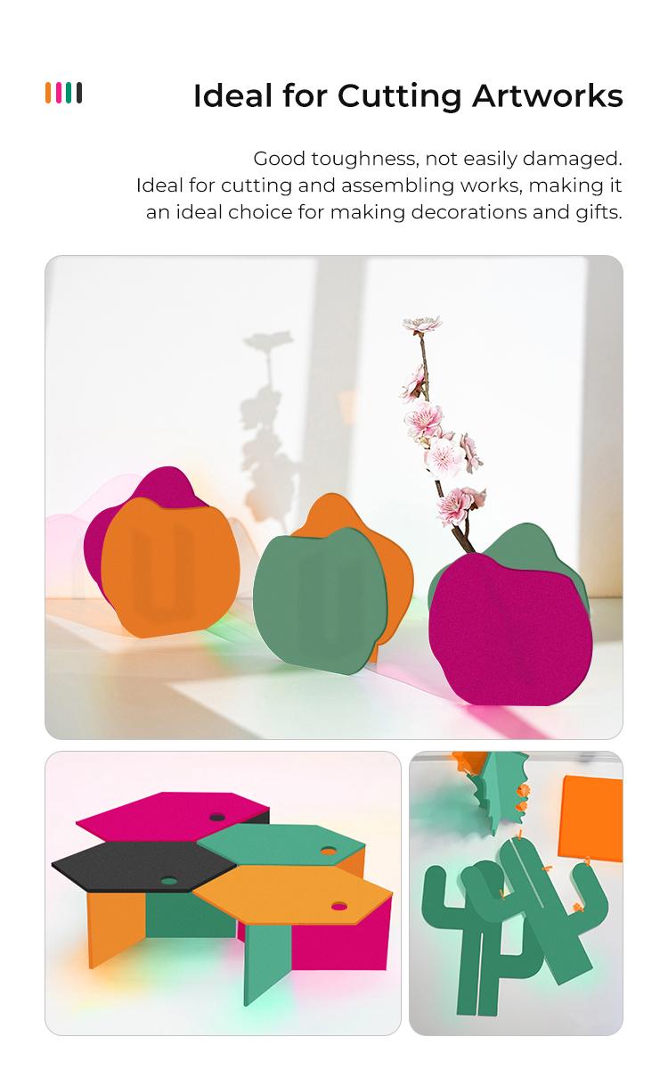 Creality  12x12x1/8'' Intelligent Recognition Frosted Colorful Acrylic Sheets - 10pcs