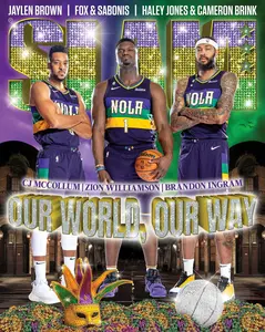 Zion Williamson, Brandon Ingram + CJ McCollum Magazine Poster, NBA Cover Poster, Gift For Fans - Unframed