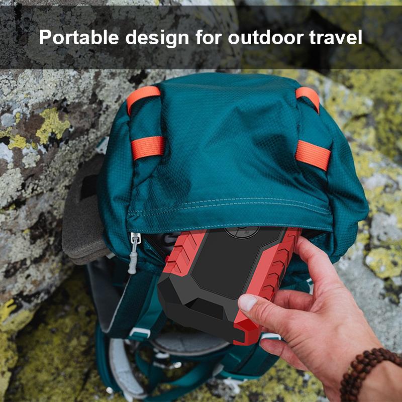 10000mAh Portable Jump Starter with Air Compressor 150PSI 12V Car Battery Jump Box for 8L Gas & 6.5L Diesel Engines Wireless Safe Clamps for Easy Use