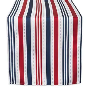 Design Imports 14" x 108" Patriotic Stripe Outdoor Table Runner