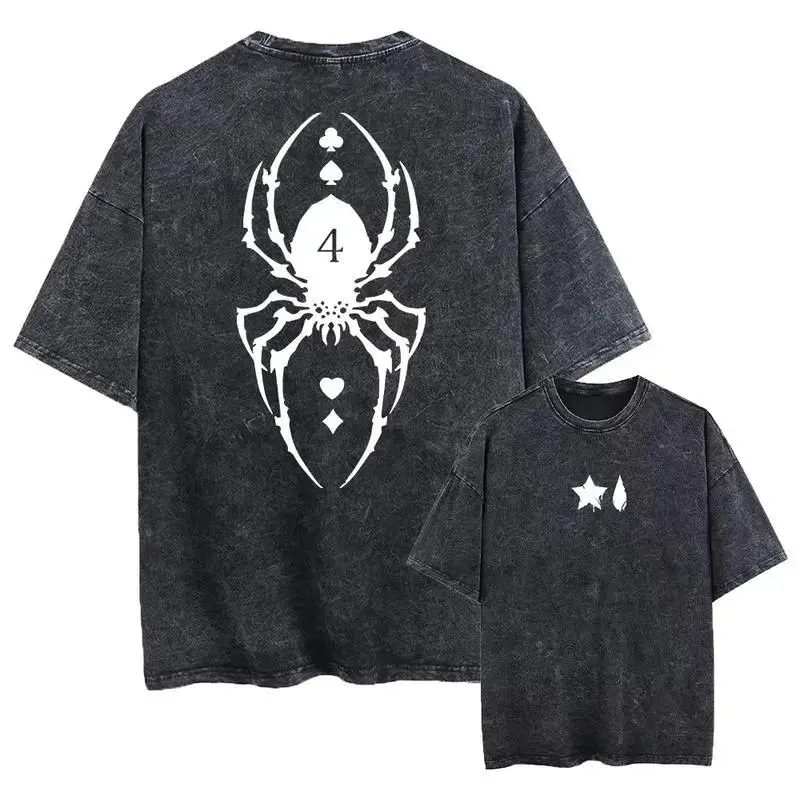 Hunter x Hunter Anime Graphic Top, Whimsical Art Harajuku Apparel, Shortsleeve Cotton Menswear for Daily Wear