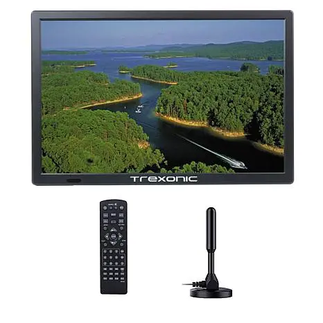 Trexonic Portable Rechargeable 15.4 Inch LED TV