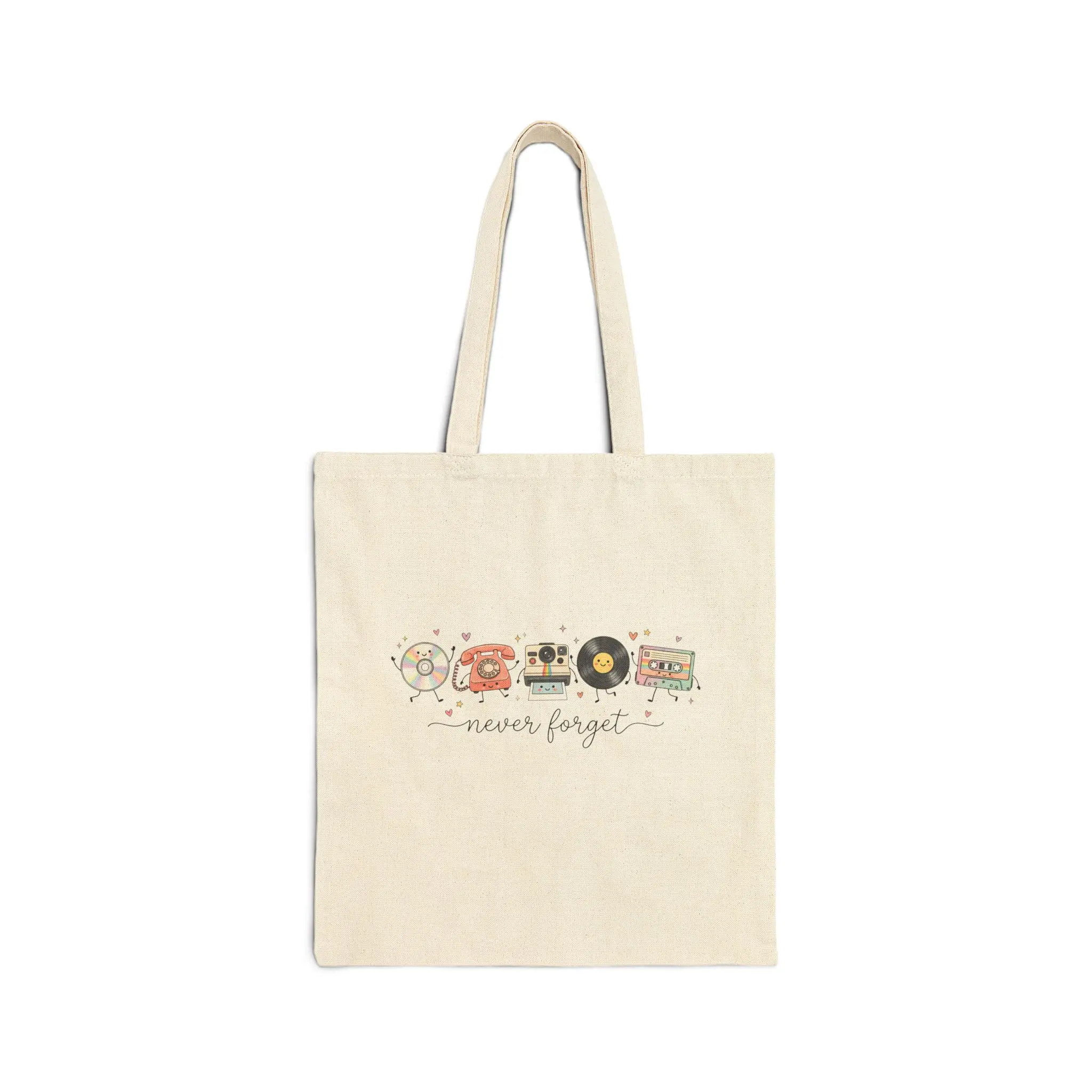 Women's 90's Nostalgia Cute Double Handle Tote Bag, Double Handle Women's Tote Bags, Commuter Style
