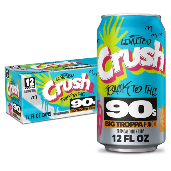Crush Big Toppa Punch Soda – Bold Fruity Punch Flavor, Refreshing Carbonated Soft Drink