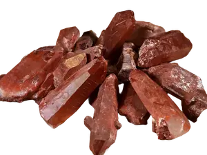 Red Hematite Quartz Point RARE  (Individual Piece)