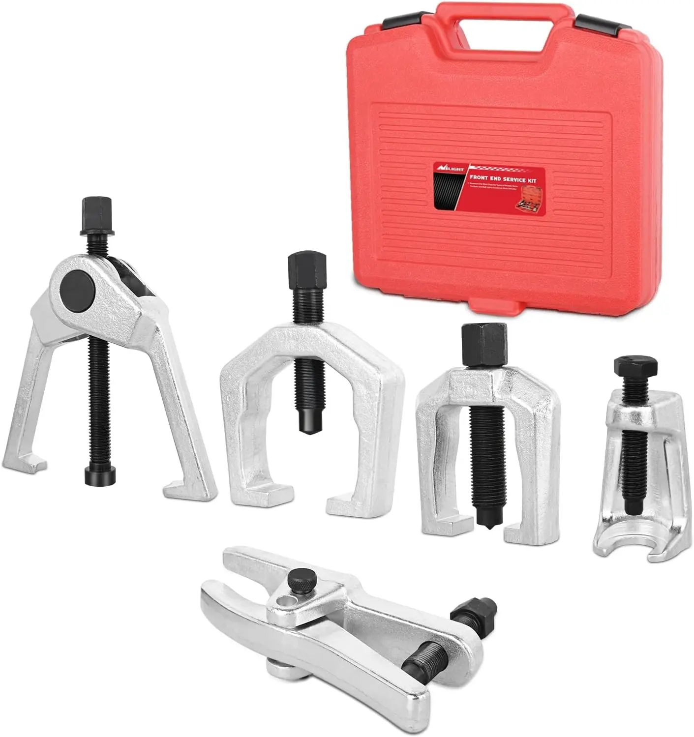 Nilight 5-in-1 Heavy-Duty Heat-Treated Steel Hand Tools Kit - Oxide Coating, Robust Construction, Ball Joint Separator for Car/Light Trucks Engine Repair, Quick & Safe Removal, Durable & Reliable Mechanics’ Tool